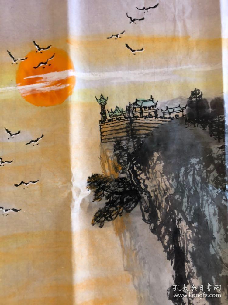 李禄民六尺整纸软片精品 经典题材 蓬莱阁