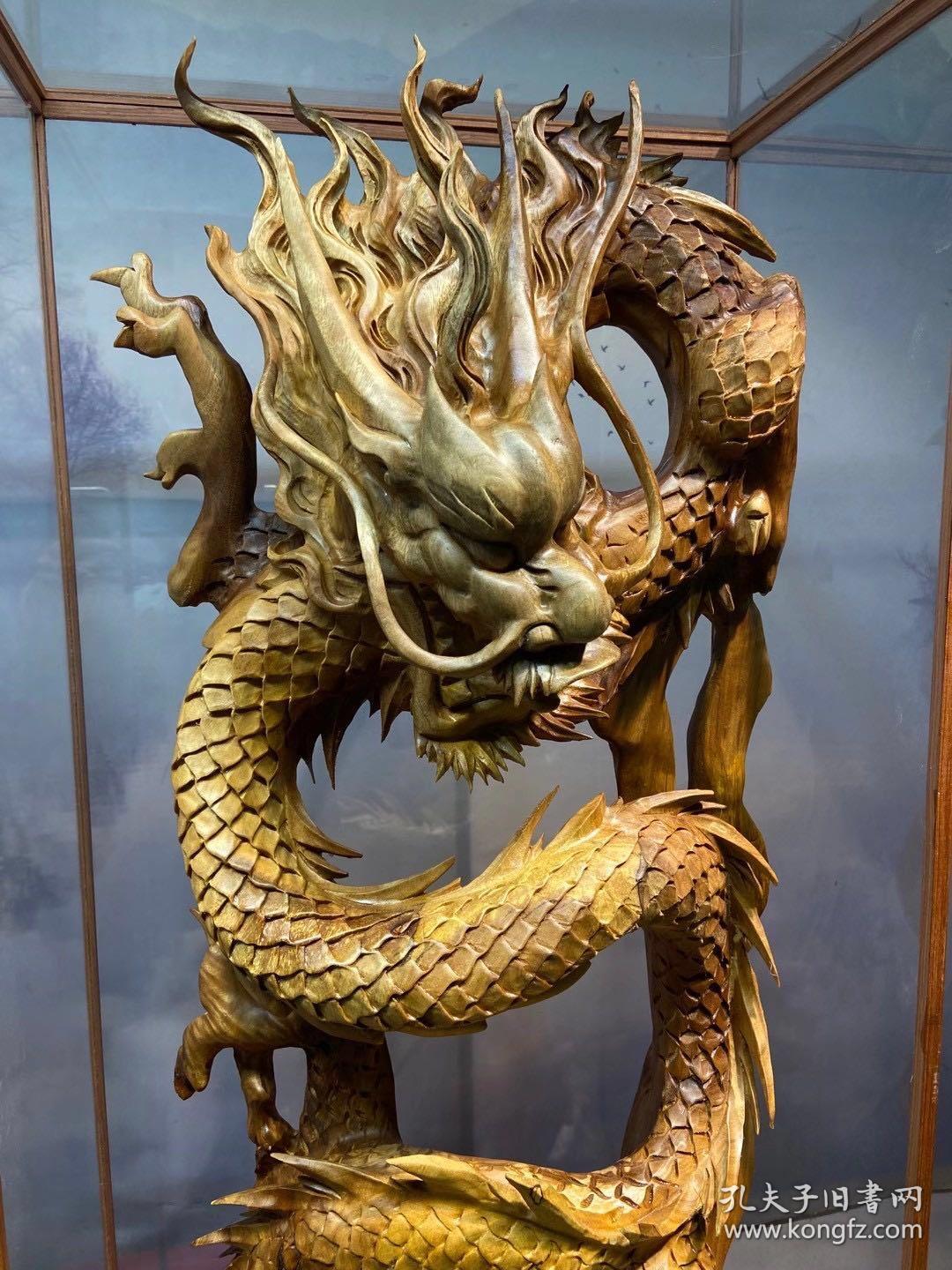 ██ 倾情奉献 ██千年香樟木立体镂空雕刻 ████ 中华神龙 ██