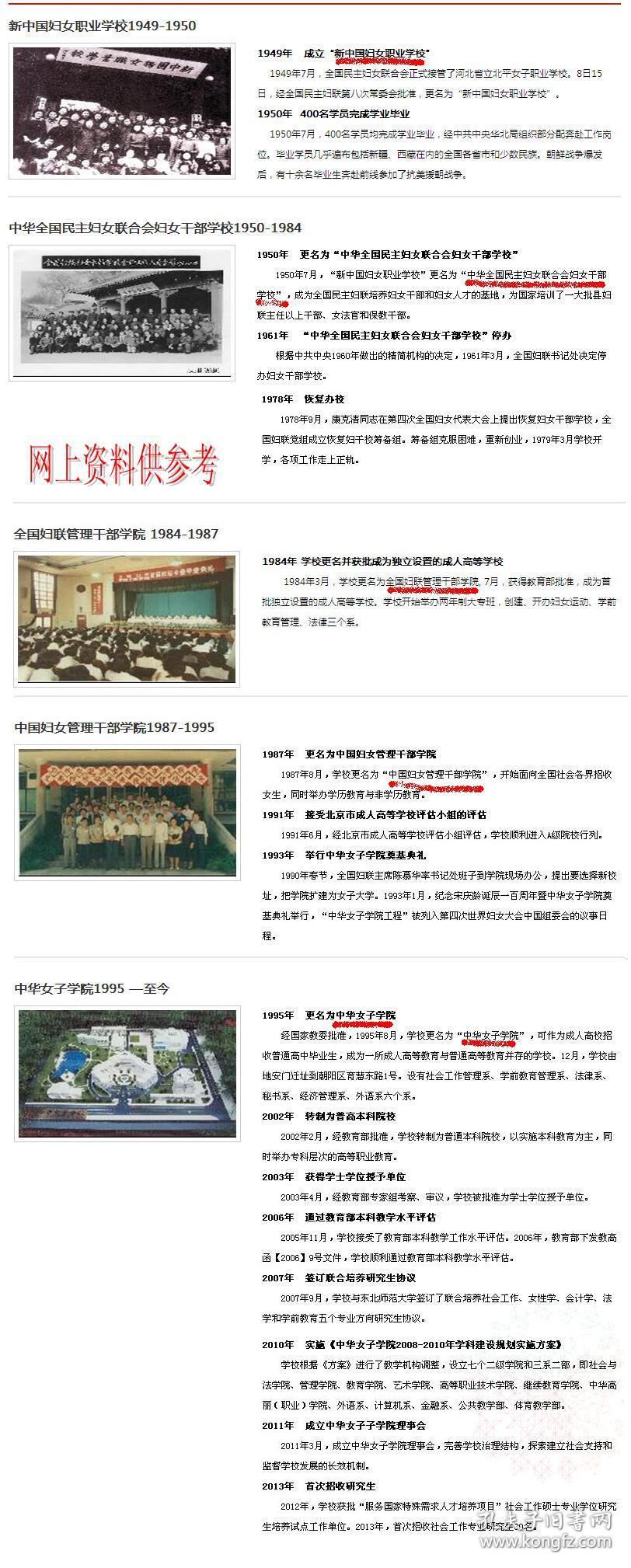老照片 中华全国民主妇女联合会妇女干部学校 简称全国妇女干部学校 校门 迎接普选实现人民代表大会制度 1954年 北京新丰照相馆 校简史 前身河北省立北平女子职业学校 1949年更名新中国妇女职业学校 1950年更名为中华全国民主妇女联合会妇女干部学校 61年停办
