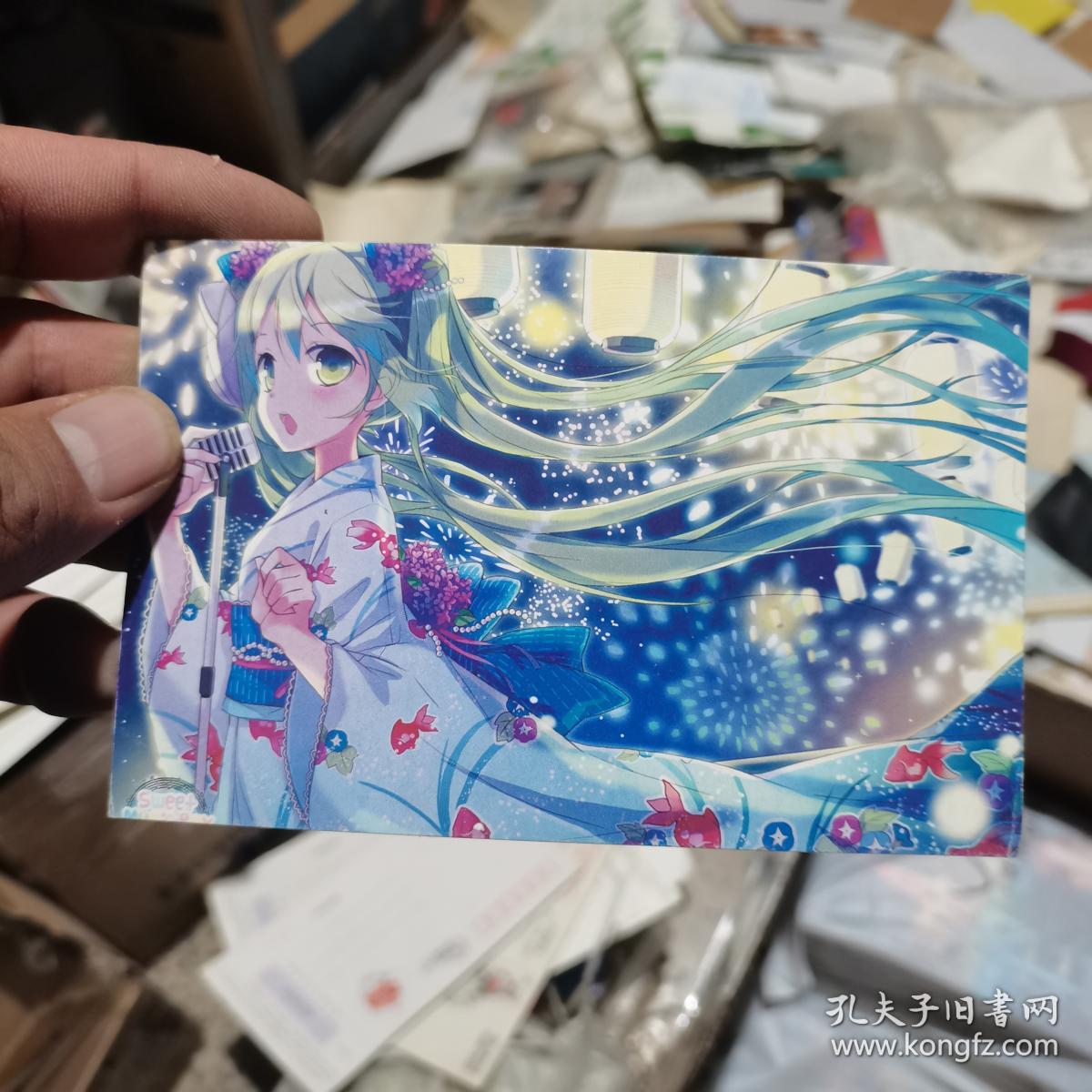 明信片 动漫美女