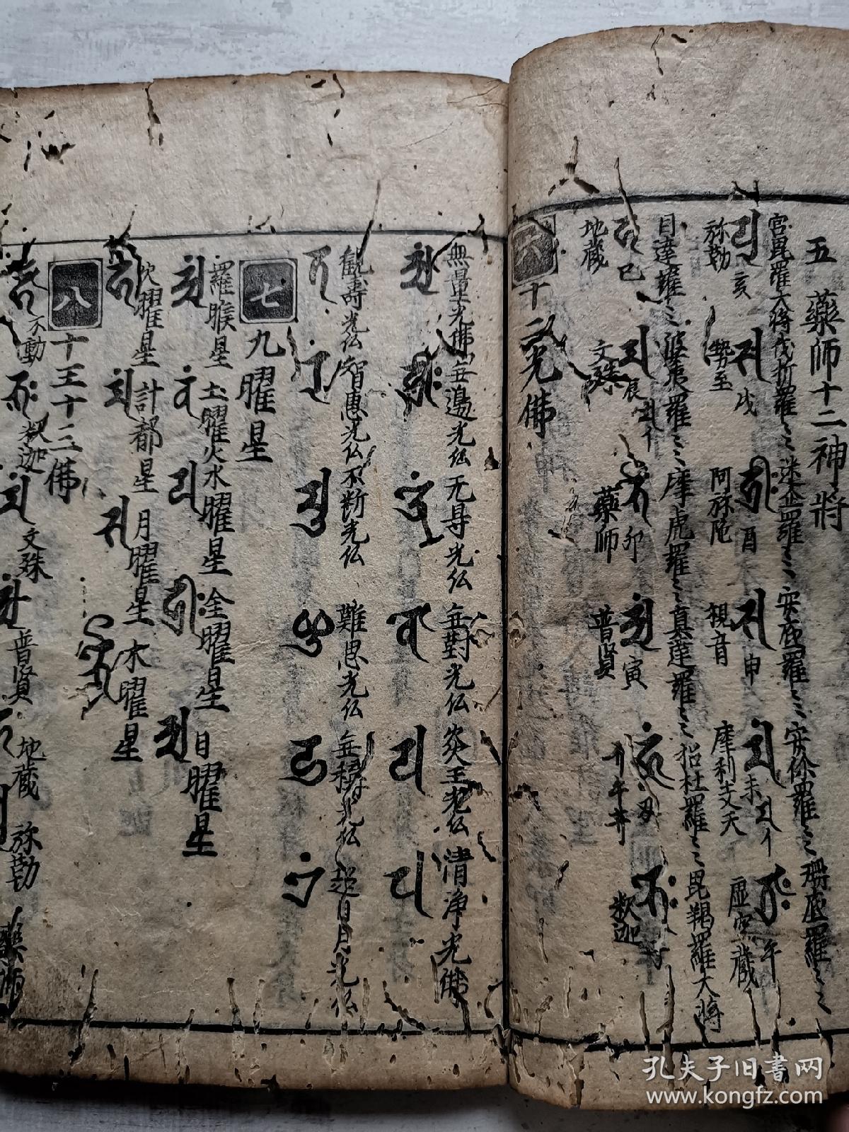 《种类集》1册全,和刻本,汉文,宽文7年,1667年版,内为罗刹女,药师十二