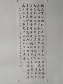 保真书画，刘晓旻楷书书法佳作一幅，展览作品，尺寸137×51cm