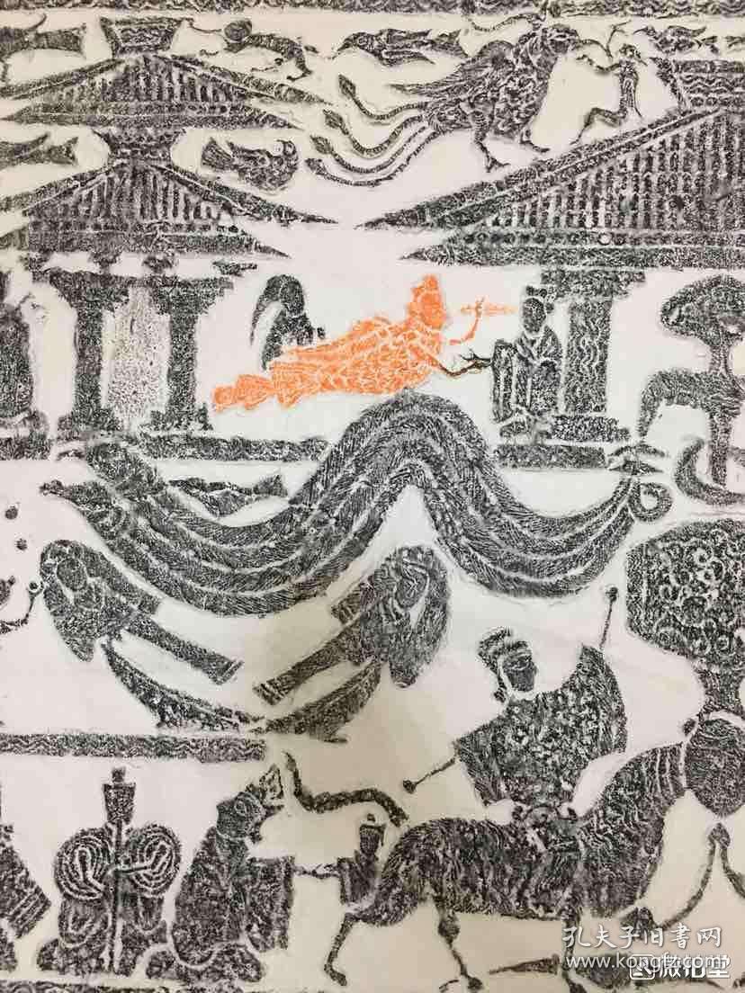 扁鹊行医图,其中的扁鹊是人首鸟身,这说明,人们在追怀一代神医时,都不