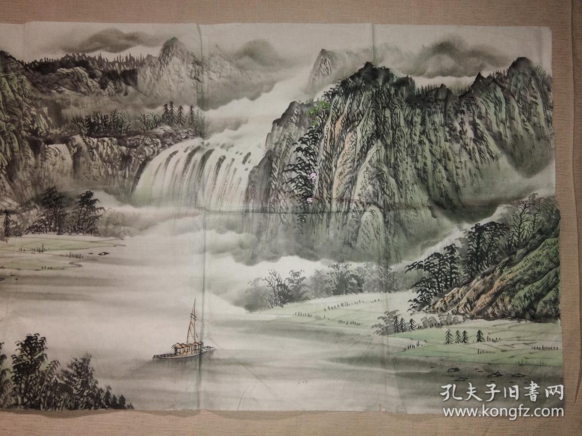 画家杜伯仲国画山水画作品