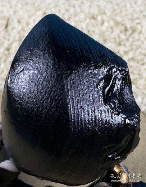 "黑乌金陨石"原石,有"黑乌金"极好的"熔壳痕迹"原石,陨石黑金石铁陨石