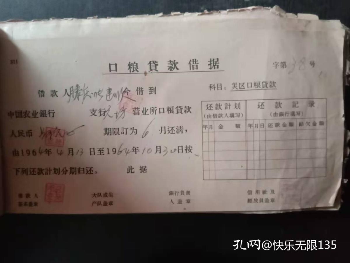 开封市农行开封县农业银行支行呆贷款借据间隔卡【口粮贷款借据、农业贷款借据、长期无息农业贷款借据、短期有息农业贷款借据、借据】等一本