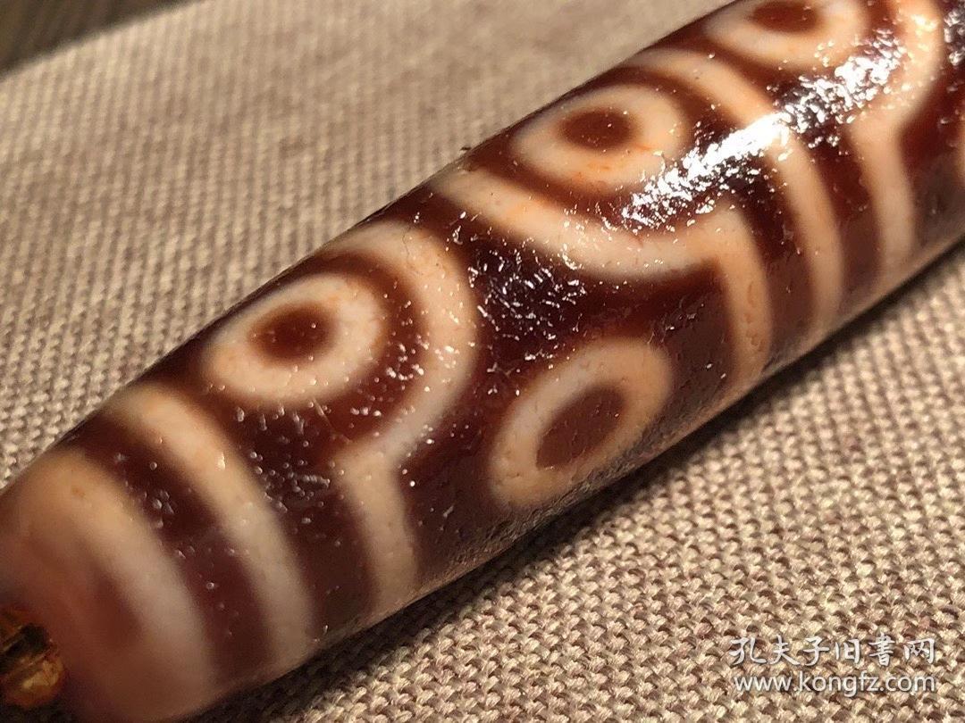 西藏真品老天珠血珠九眼珍品一颗