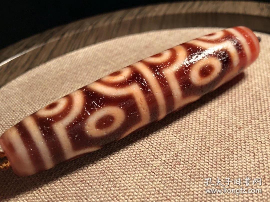 西藏真品老天珠血珠九眼珍品一颗