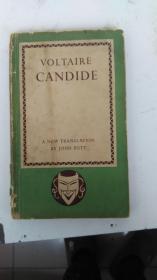 1947年初版英文书--书封后页上有精美书法字和印章等字----Candide