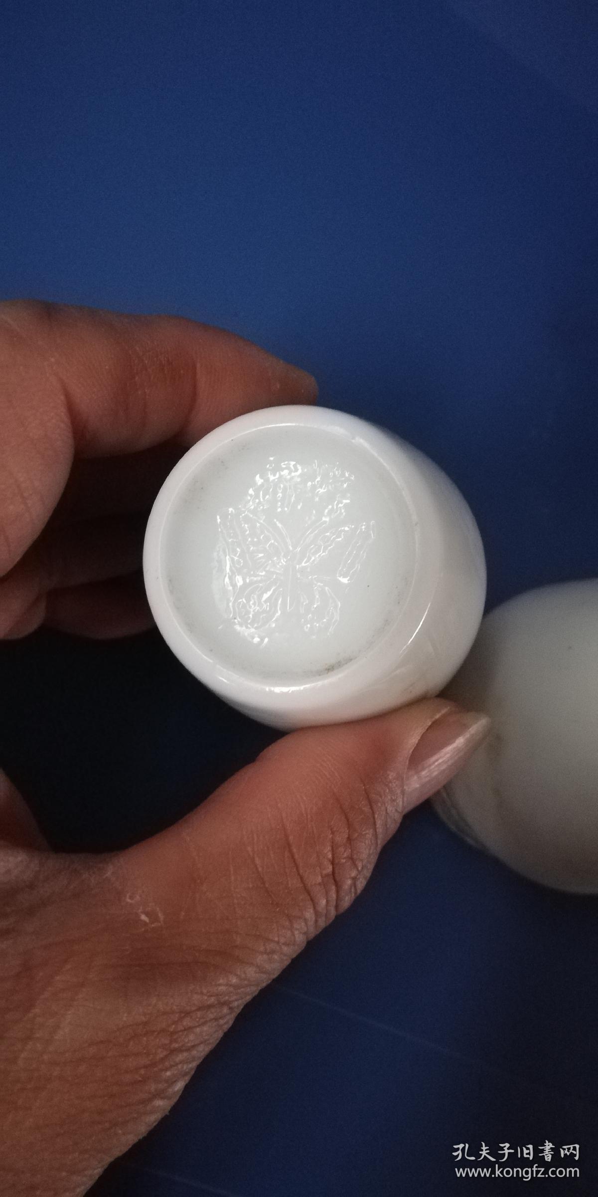 民国(老字号)雪花膏瓶 —— 蝶霜(共2个)!