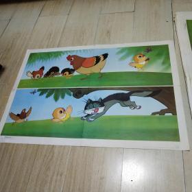幼儿园看图讲述教育挂图:不听话的小鸡(2张一套全76x53cm)