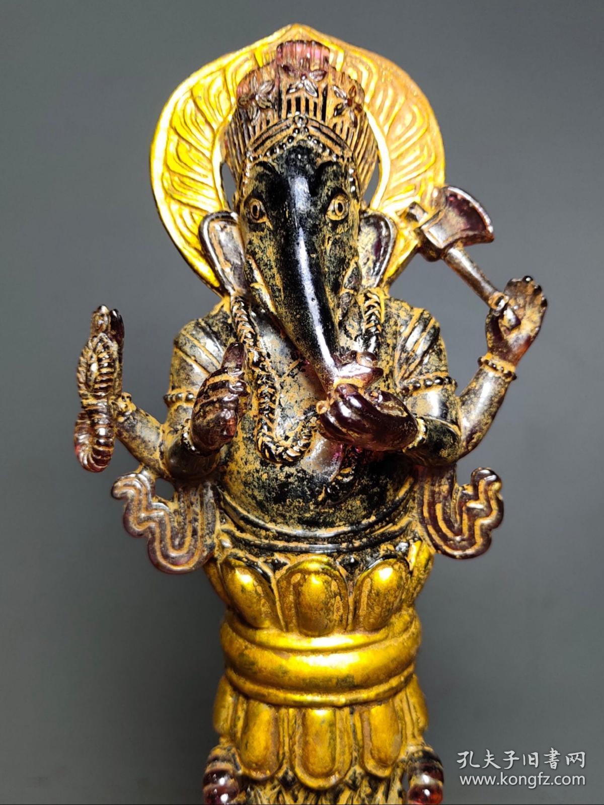 古法老琉璃象鼻财神降魔金刚杵