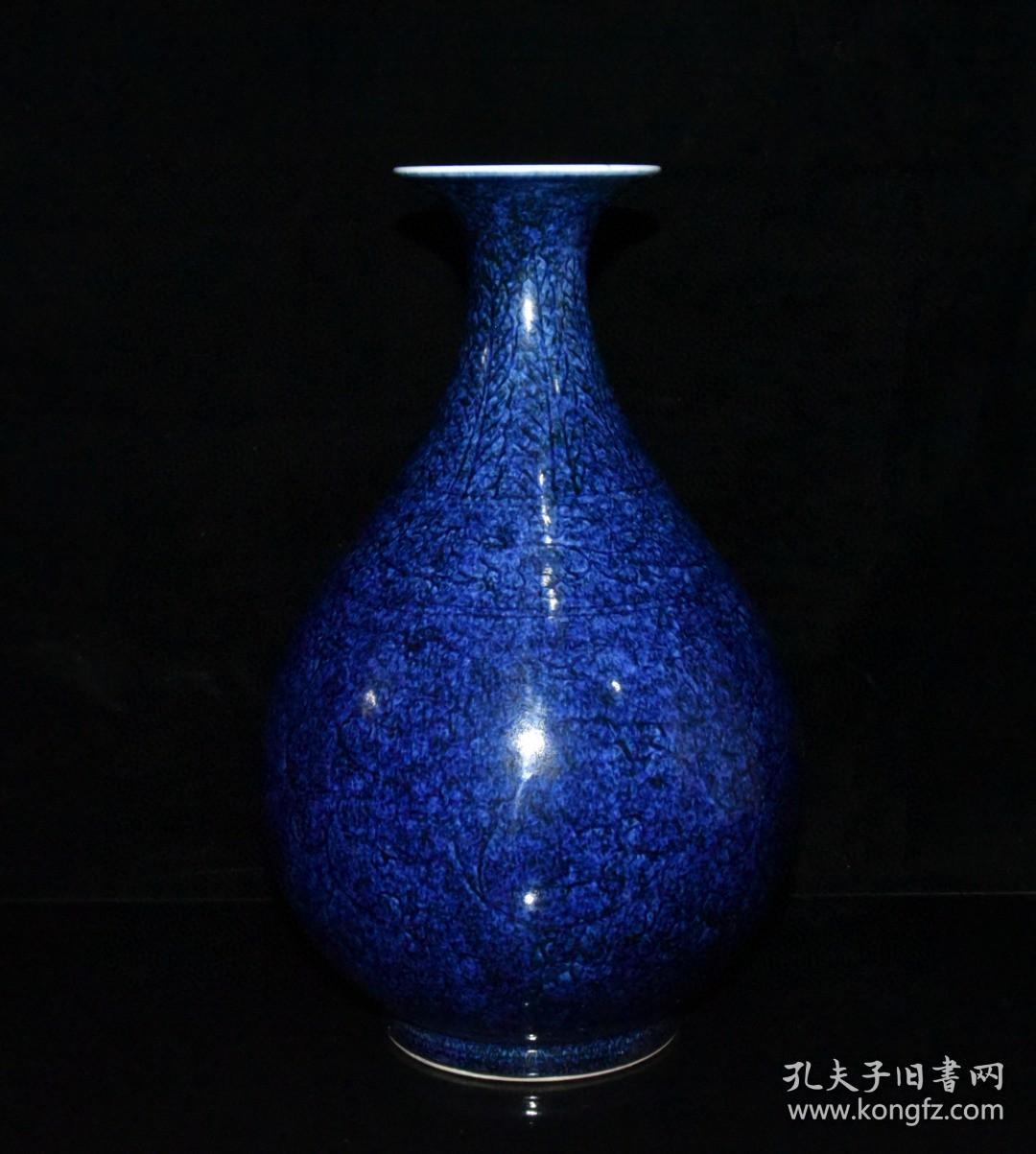 明代宣德雪花蓝玉壶春瓶