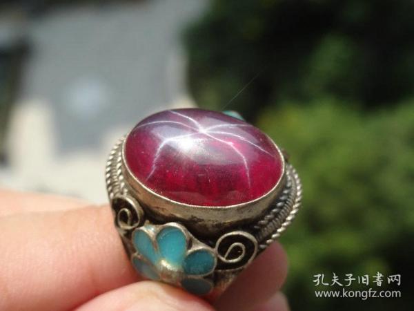 清代碧玺宝石戒指--3.1x3cm重:11.1g喜欢的可联系1