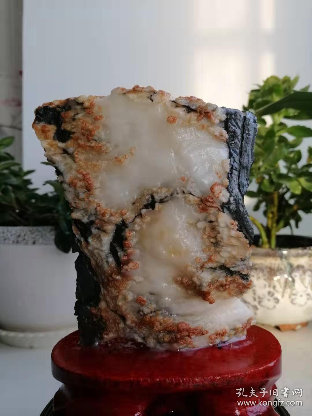 灵璧石白灵玉摆件