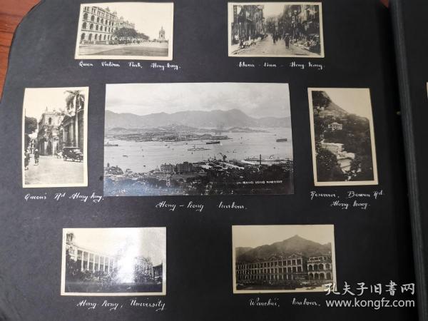 民國時期香港維多利亞港及街景等老照片共十三張