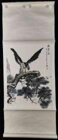 著名画家 李光晨 1980年 水墨画作品《松鹰图》一幅（纸本立轴，约2.4平尺，钤印：李、光晨）HXTX209952