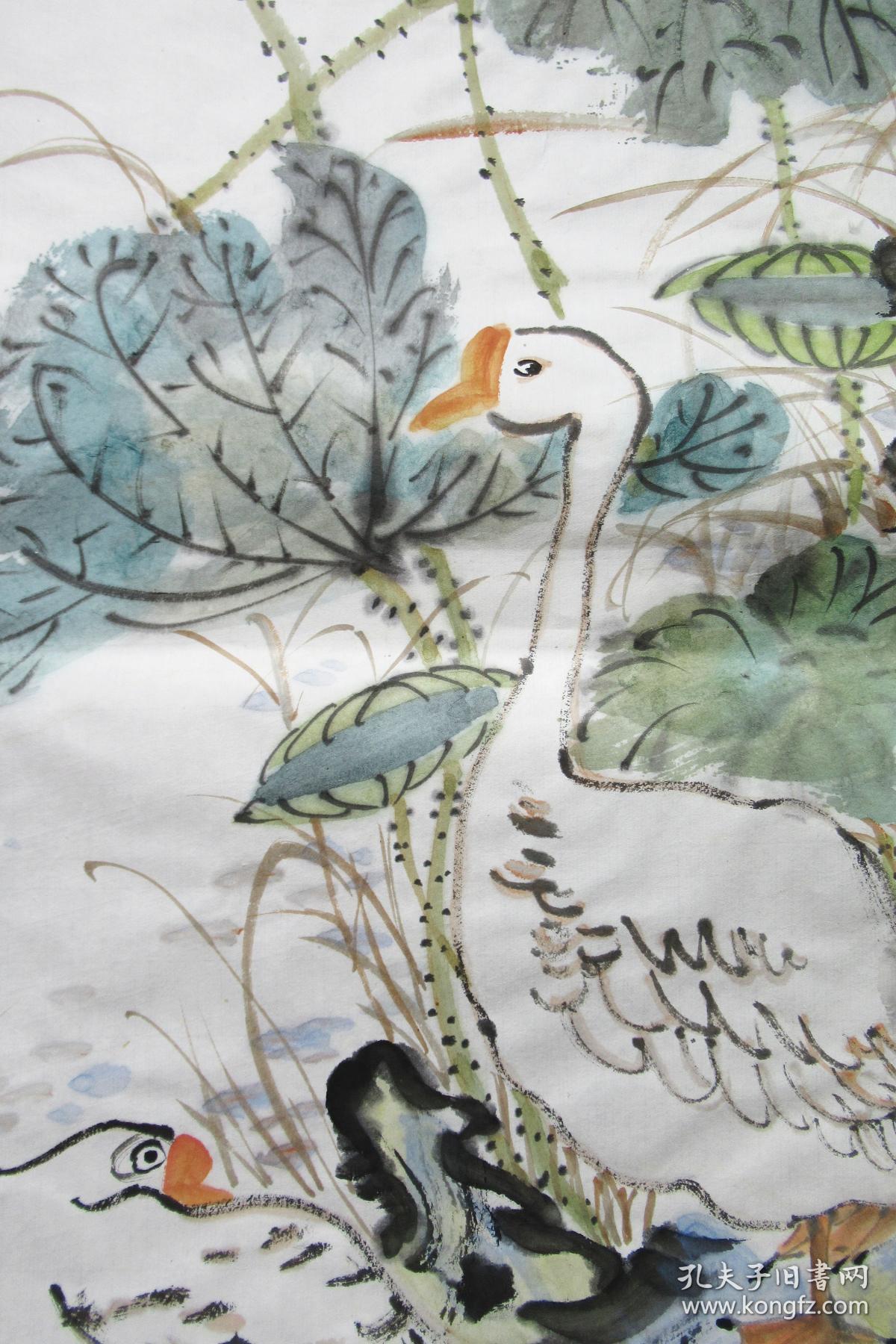 天津名家 李孝萱 花鸟小中堂 手绘国画写意水墨画