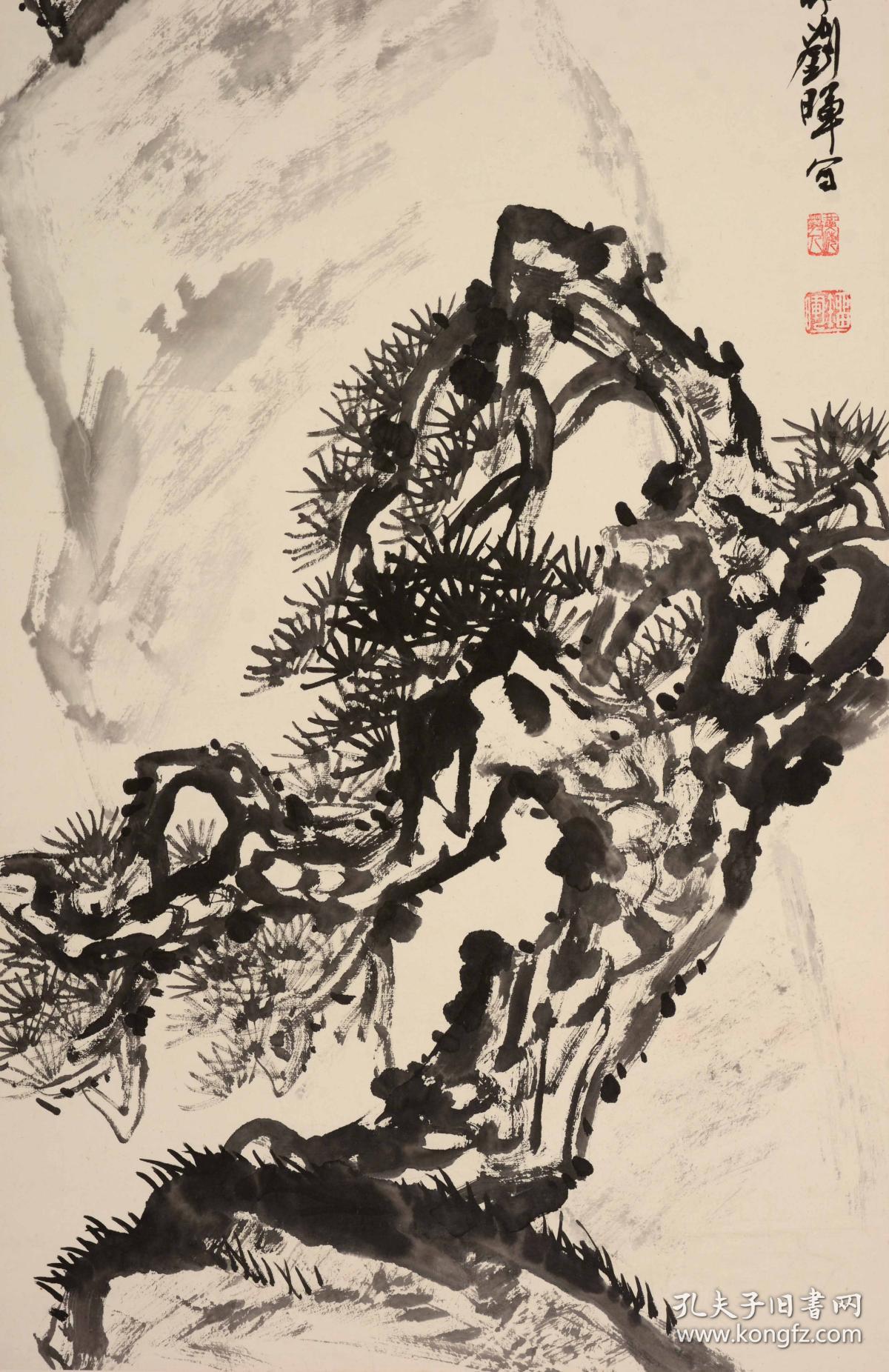 人民大会堂东门迎客松作者刘晖先生作品