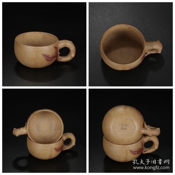 珍藏 名家美壶 蔡艳 原矿段泥【寿桃五件套】紫砂壶(难得佳玩·紫砂