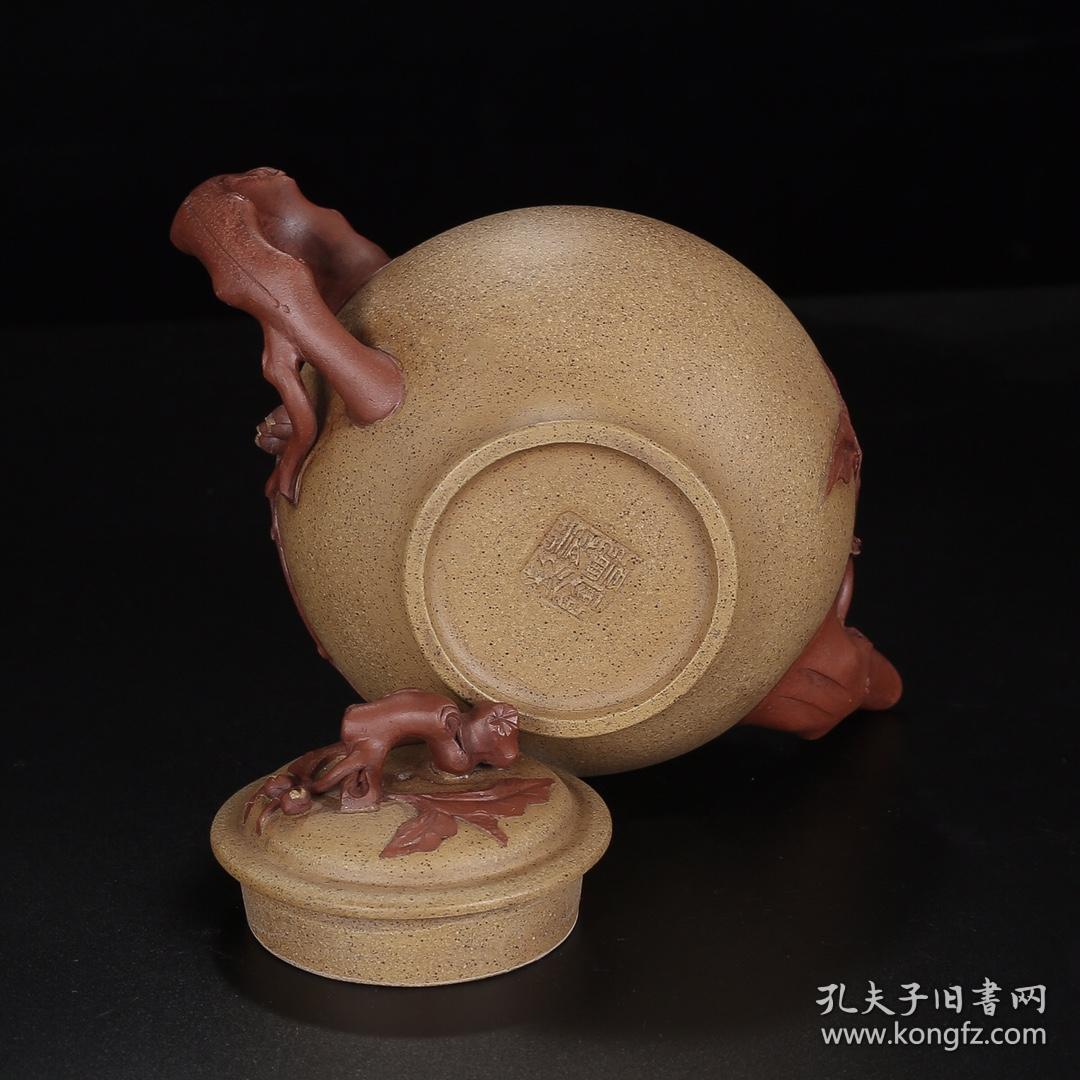 珍藏 名家美壶 蔡艳 原矿段泥【寿桃五件套】紫砂壶(难得佳玩·紫砂