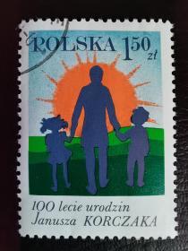 波兰邮票（历史）：1978年 雅努什·科扎克的诞辰100周年 1枚