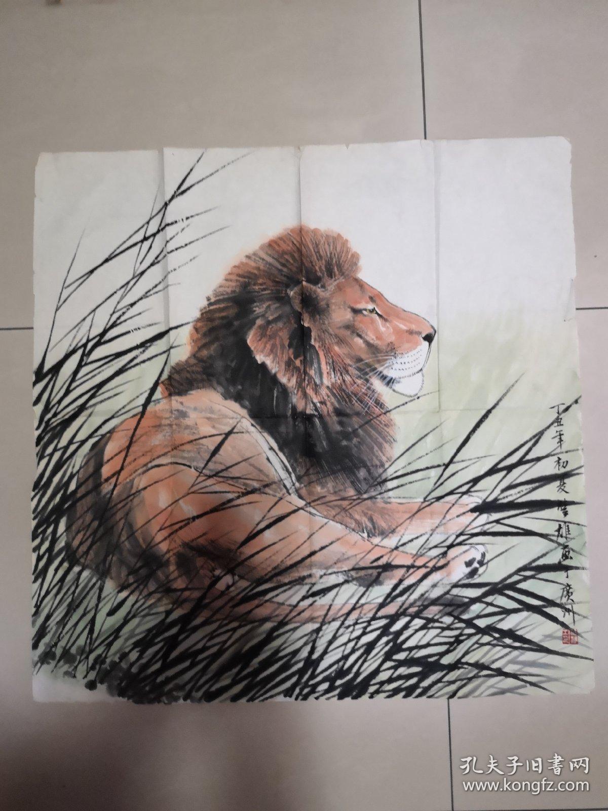 方楚雄,手绘,狮子