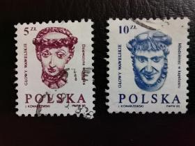 波兰邮票（人物）：1985年瓦维尔头 1套2枚