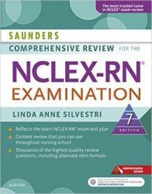 预订 Saunders Comprehensive Review for the NCLEX-RN Examination，美国护士注册考试综合评述，第7版，英文原版