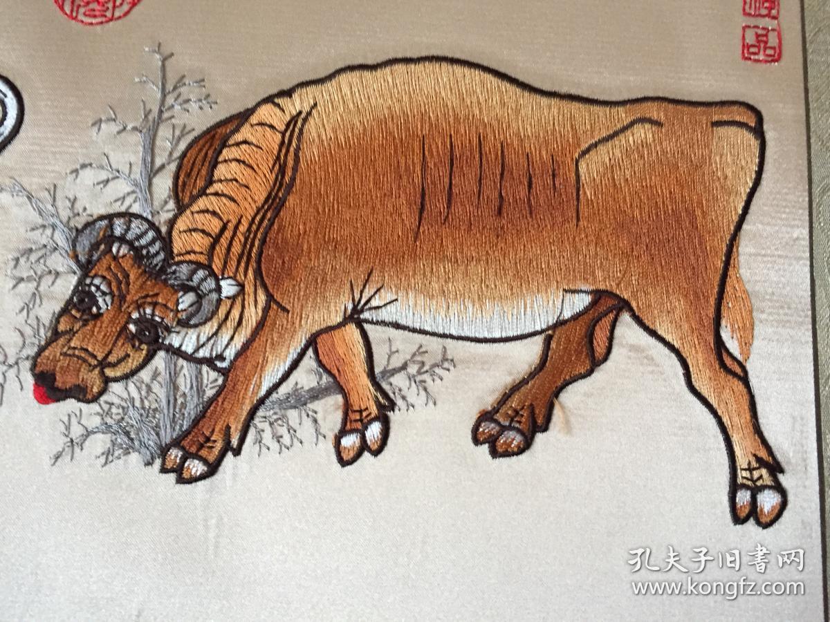 五牛图刺绣