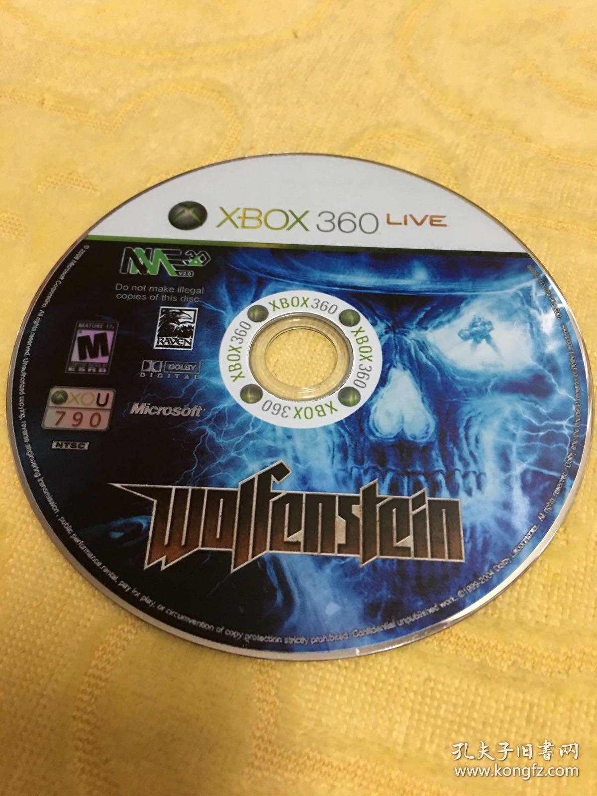 xbox360游戏 德军总部 游戏光盘