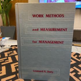 Work methods and measurement for management|工作方法与测量的管理