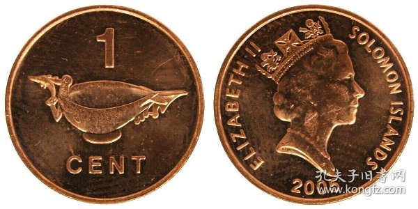 所罗门群岛1分硬币 2005年 全新unc