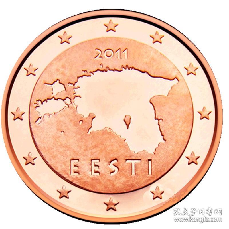 爱沙尼亚1欧分硬币 2011--2016年 全新unc