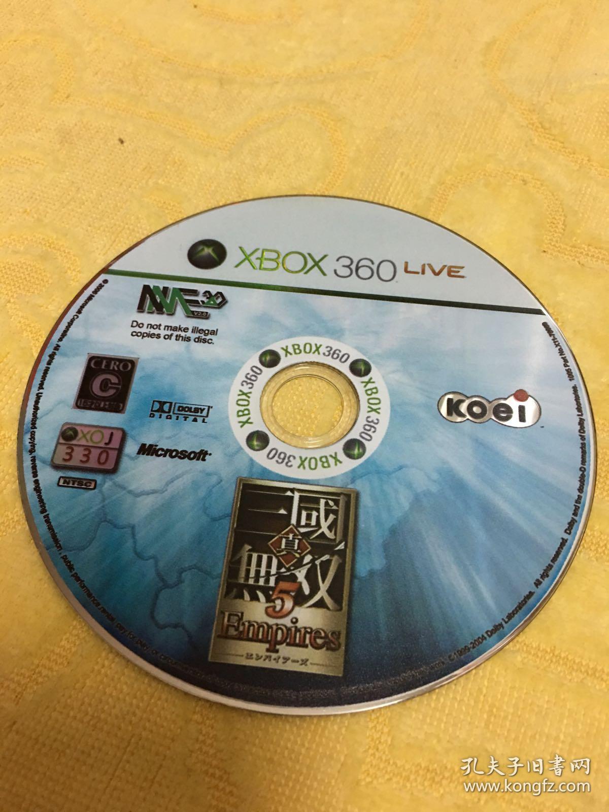 xbox360游戏 真 三国无双5 游戏光盘