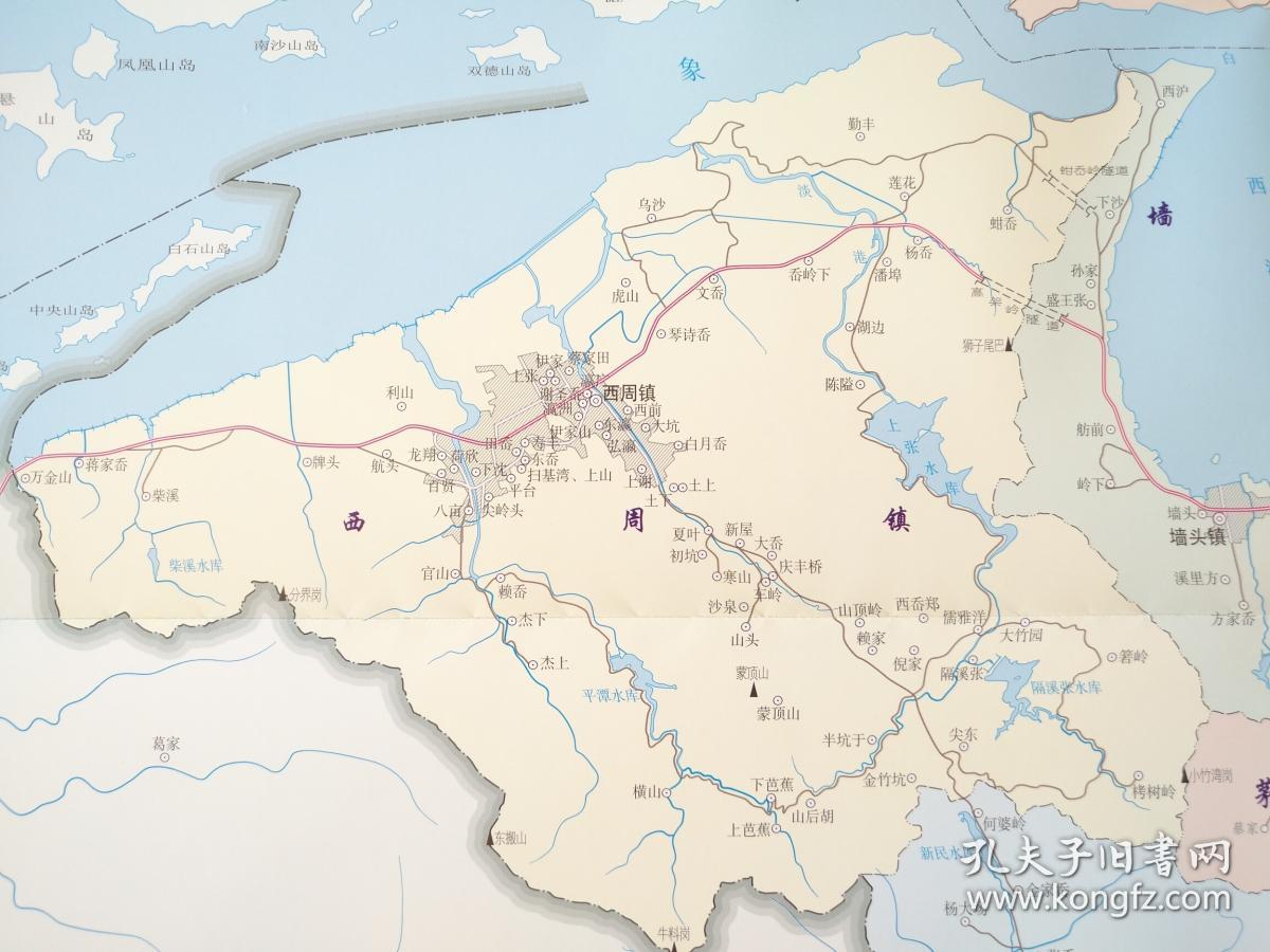2019年宁波市象山县地图58乘84cm象山县地图象山地图象山城区图