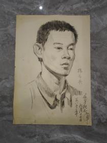 保真书画：王少华 素描 1985年画于抚松钟厂 杨后兵