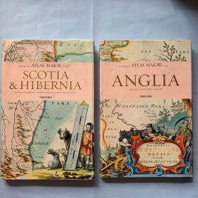 2册合售 Atlas Maior of 1665: Scotia & Hibernia     Atlas Maior of 1665: Anglia    8开 精装铜版纸彩印