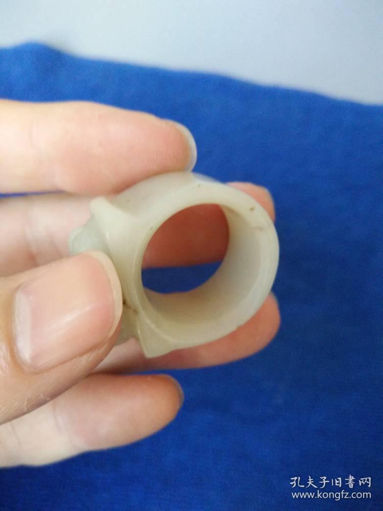 清代古玉老和田玉戒指