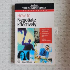 32开英文原版 How to Negotiate Effectively
