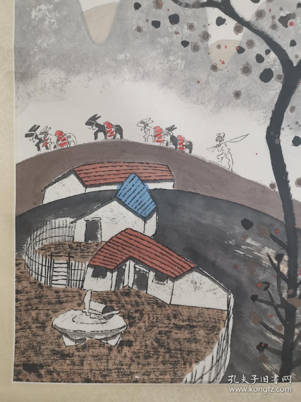 安徽著名画家 吴燃 国画一幅,尺寸68*45厘米,保真!