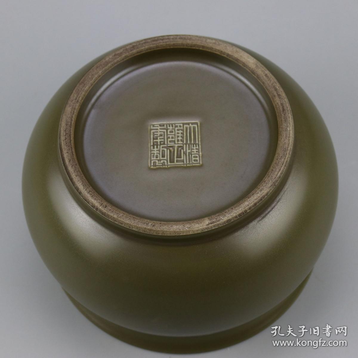 g123大清雍正年制款茶叶末釉笔洗香炉