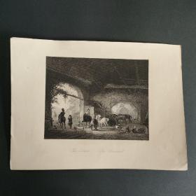 19世纪出版物插图钢版画-19