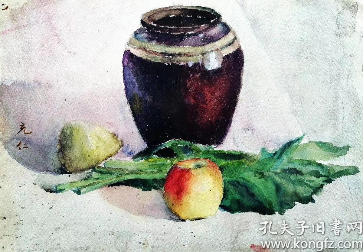 张充仁 水彩作品 静物写生