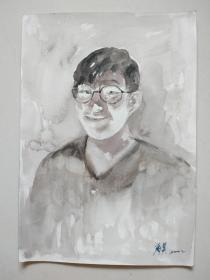 刘商英 手绘水彩人物  2002