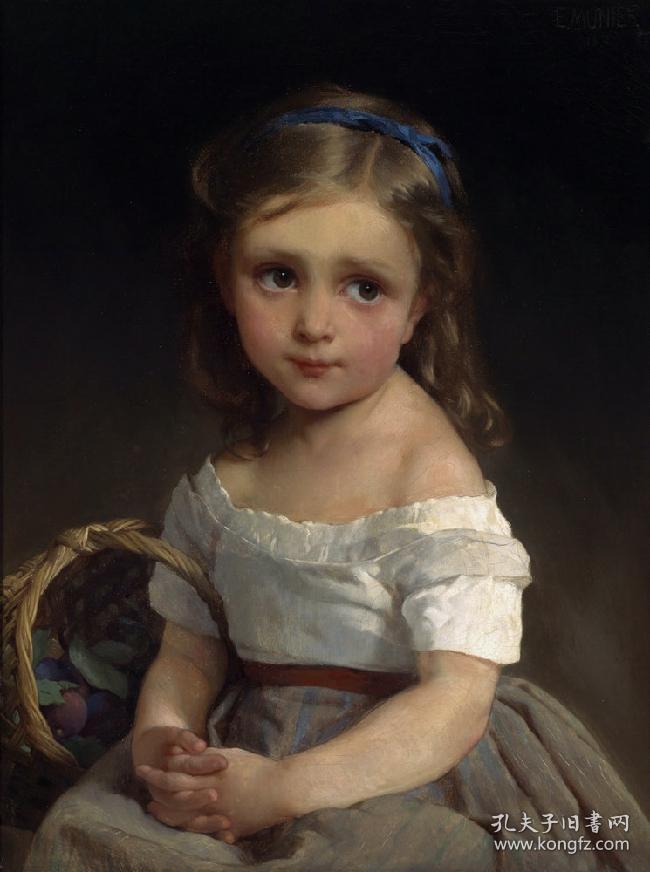 艺术微喷油画布emilemunier01穆尼尔小女孩40x30cm
