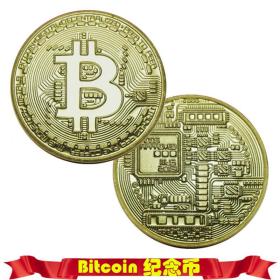 外贸纪念币数字硬币比特外国币金银币纪念章bitcoin可定制纪念章