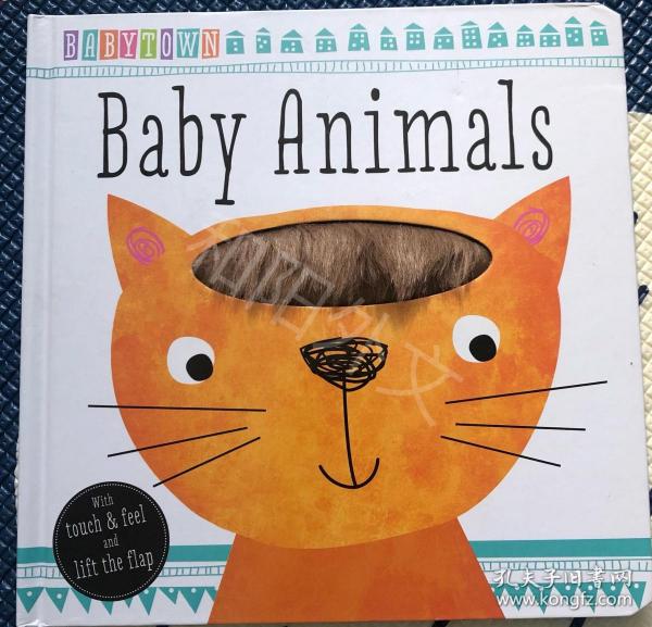baby animals 纸板 小动物 猫 触摸 书 翻翻书 机关书 儿童英文绘本