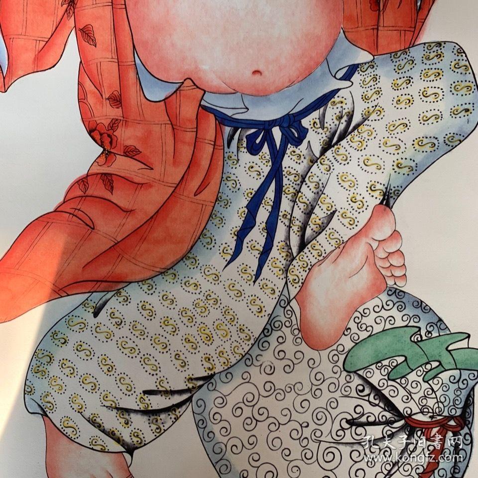 人物画大肚佛大肚能容天下事字画书画国画卷轴竖幅四尺17米卷轴