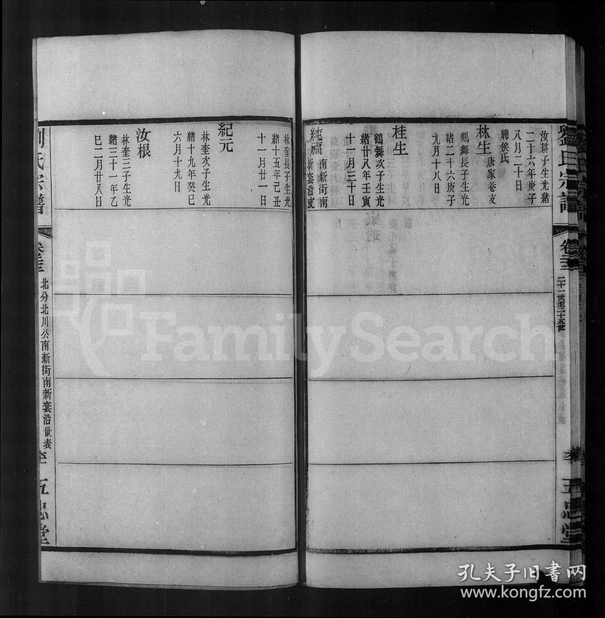 提供资料信息服务刘氏宗谱五忠堂刘楚宝光绪33年2423页江苏省靖江县